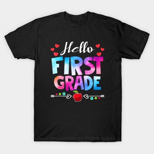 Hello First Grade Shirt Fun 1st Grade Back to School T-Shirt by busines_night